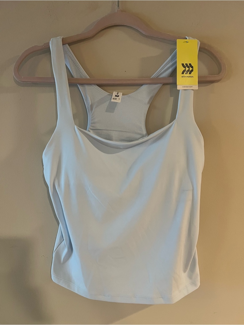 all in motion Pale Blue Athletic Tank